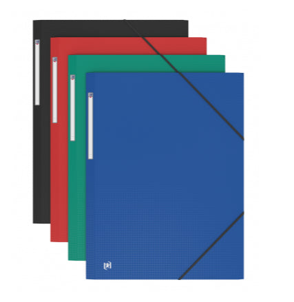 Oxford Eckspannermappe A3 – Polypropylen (PP), mehrfarbig, 3 Klappen, bis 150 Blatt, 10 Stk.