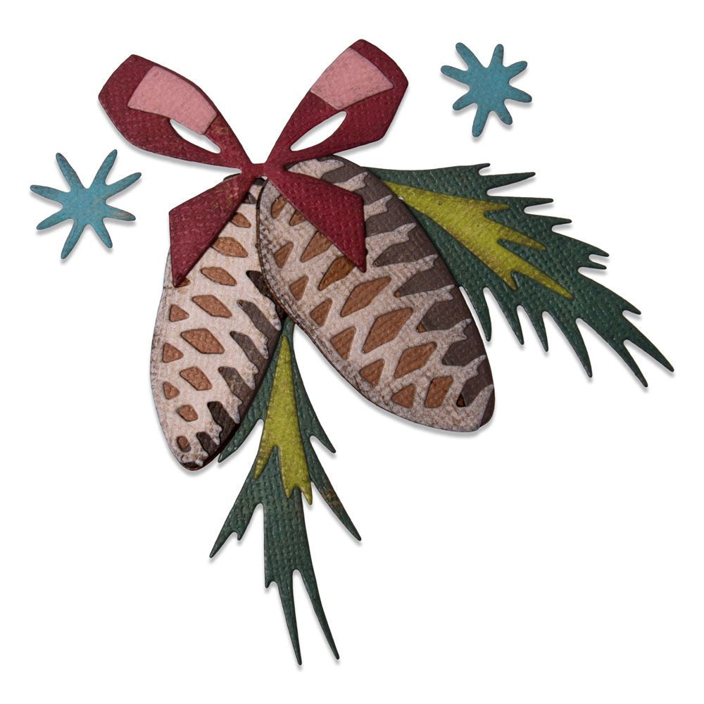 Sizzix 664733 – Stanz-/Prägeschablone, Festliche Verzierungen, 8er Set