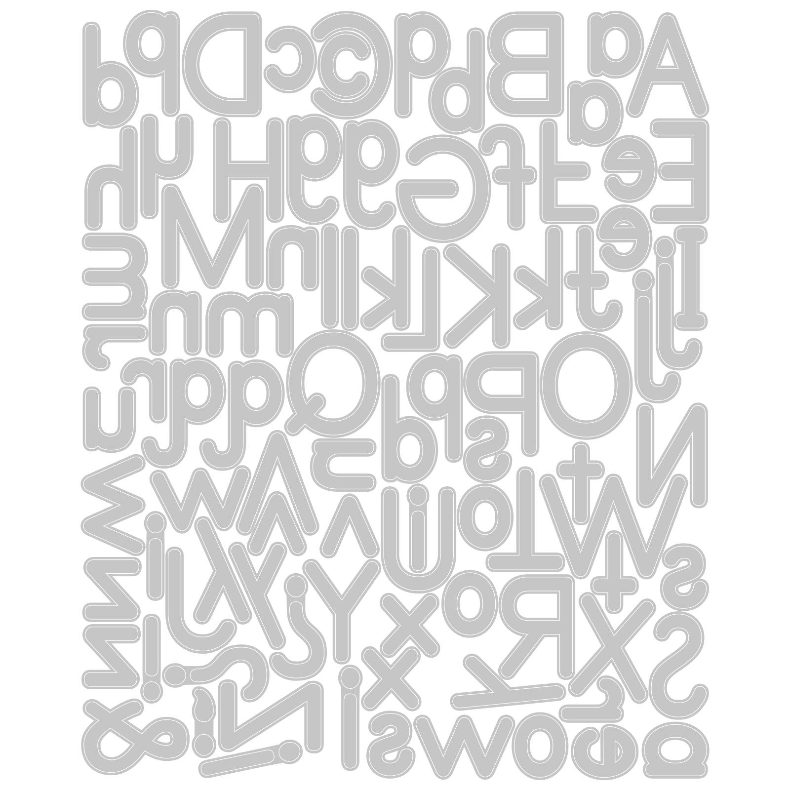 Sizzix 665335 – Stanzschablone Buchstaben, 92 Teile, Grün
