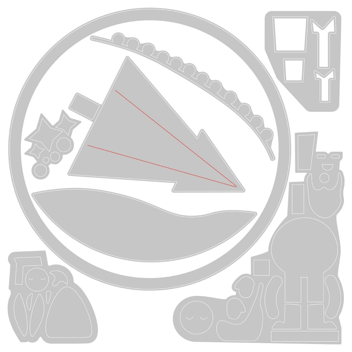 Sizzix Bastelform – Schnee Dom – 8er-Set – Metall