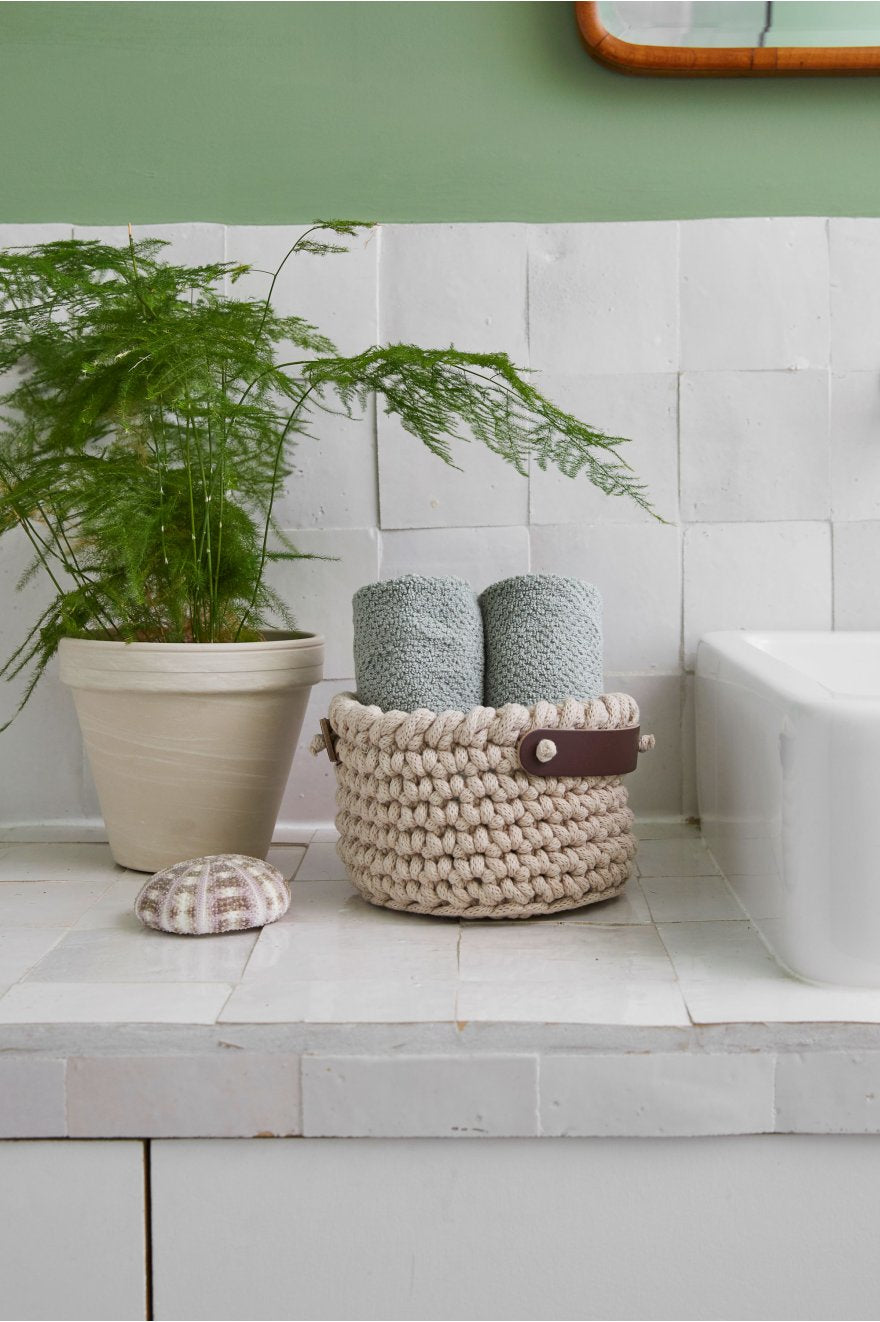 DMC CR104K Häkelset Hellbeige – 9 Stk., Aufbewahrungskorb 17 cm×11 cm, 80% recycelte Baumwolle/20% Polyester