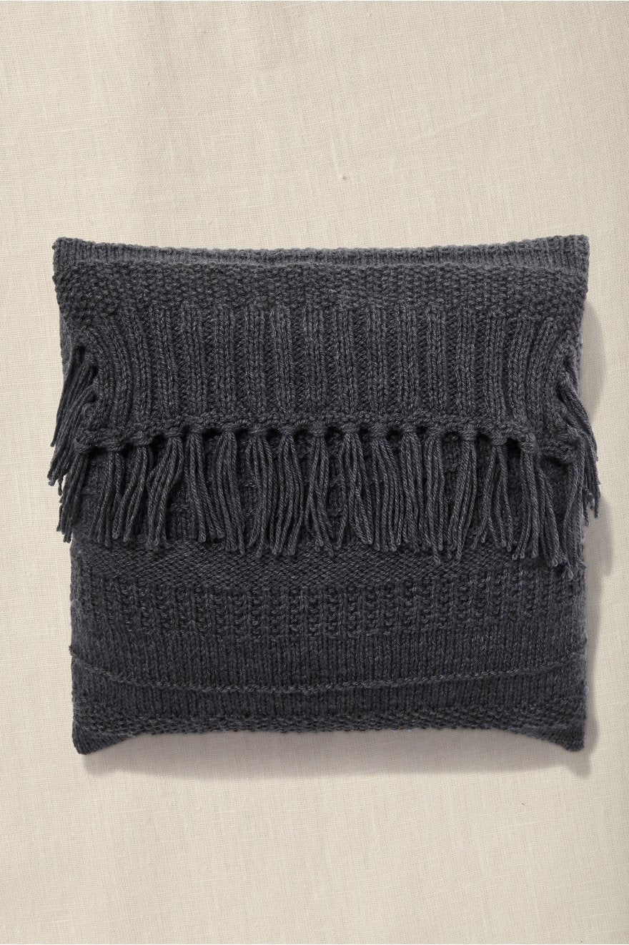 DMC Strickset Kissen Dunkelgrau – 40 cm×40 cm, Acryl, Ndl 5 mm