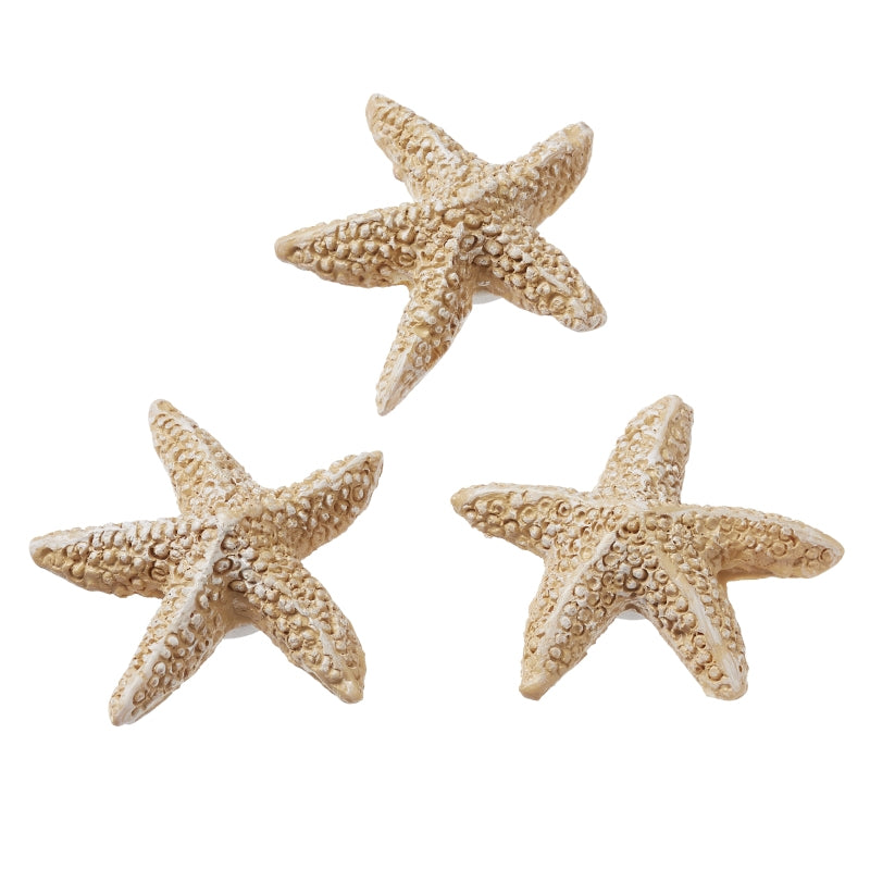 HobbyFun Mini-Tier Seestern, Polyresin, 2 cm, Set à 4