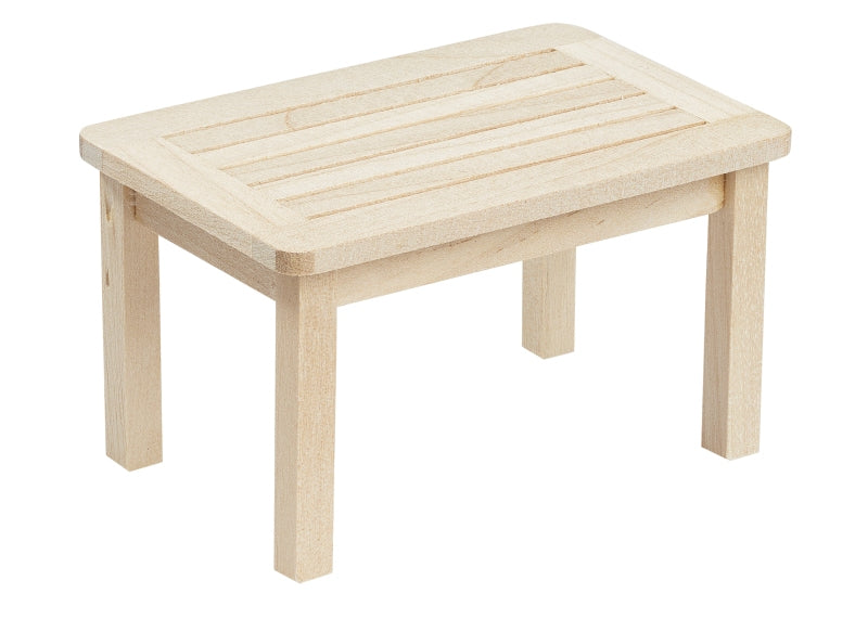 HobbyFun Mini-Möbel Tisch, 7,5 × 4,3 × 4,8 cm, natur