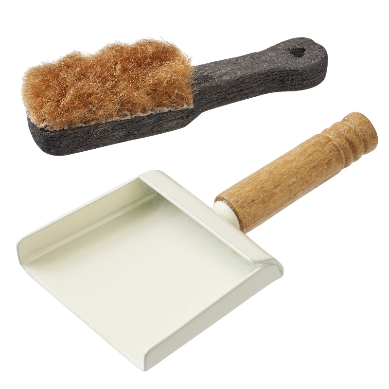HobbyFun Mini-Garten Besen und Schaufel, Set à 2, 40 mm, Holz