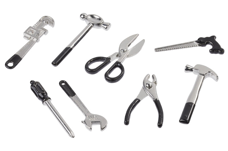 HobbyFun Bastelset, Werkzeug, Metall, Schwarz, Set à 8