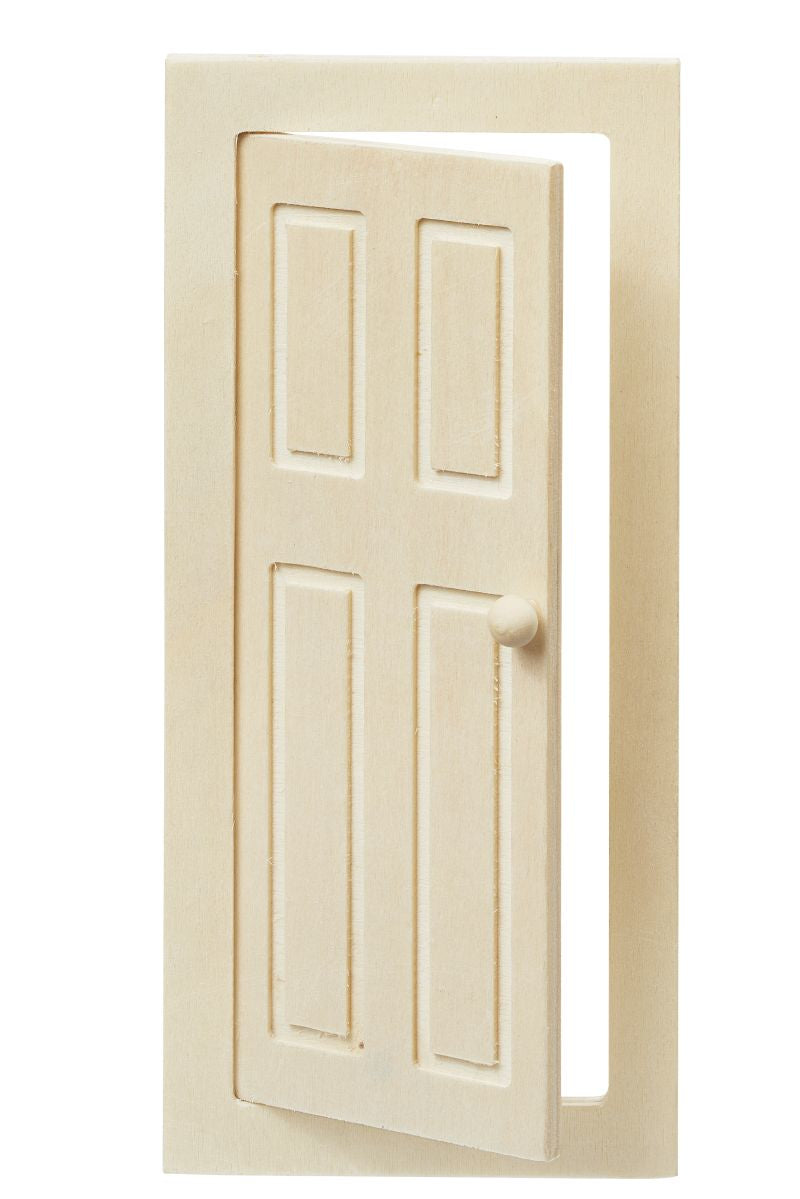 HobbyFun Holzrohling Tür, 1 Stk, 8 × 0,6 × 17,7 cm
