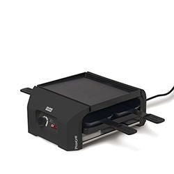 Stöckli Raclette-Grill FourFour – 4 Personen, Aluguss-Grillplatte, 870 W – Anthrazit/Schwarz