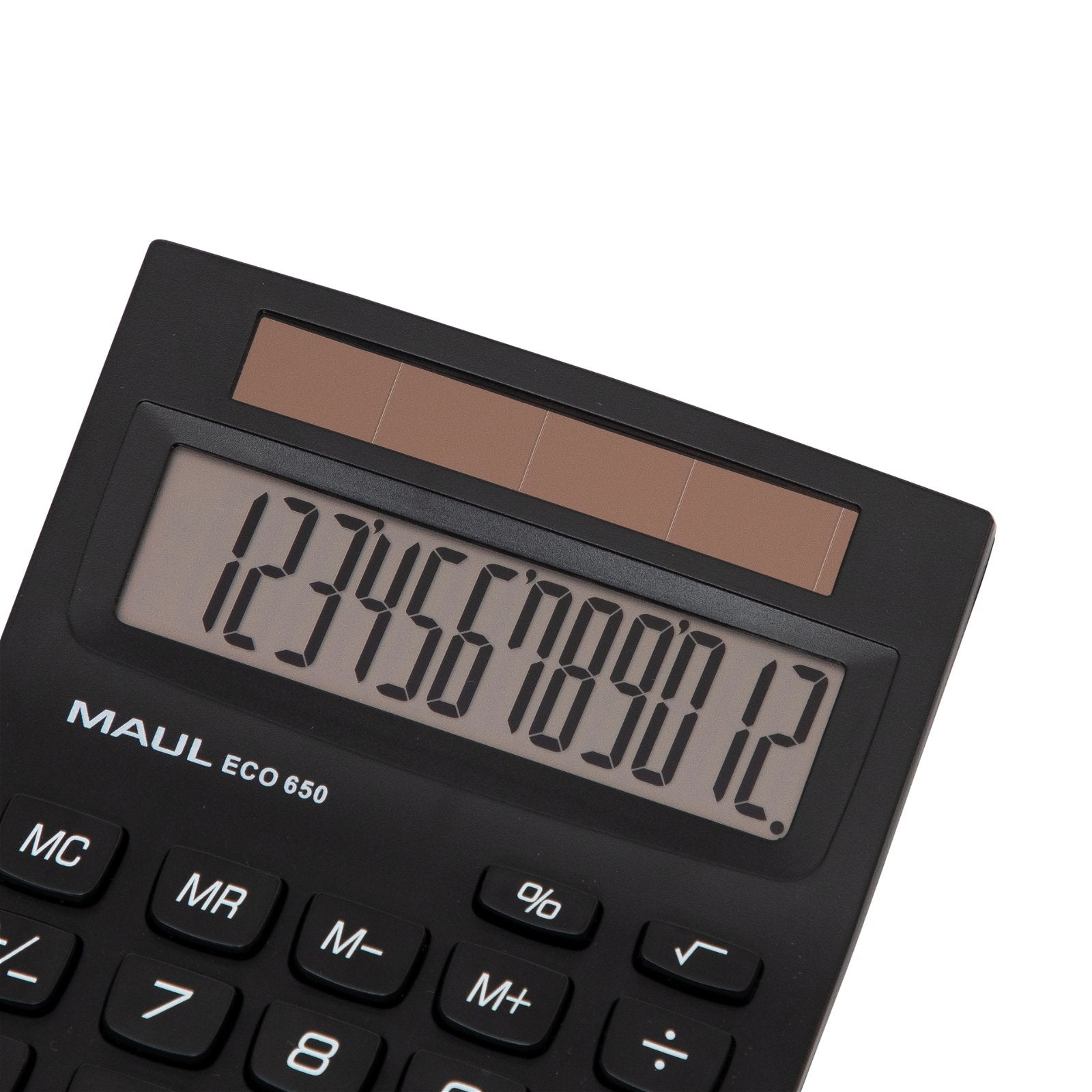 MAUL Taschenrechner ECO 650 – 12-stellig – Solar – Schwarz