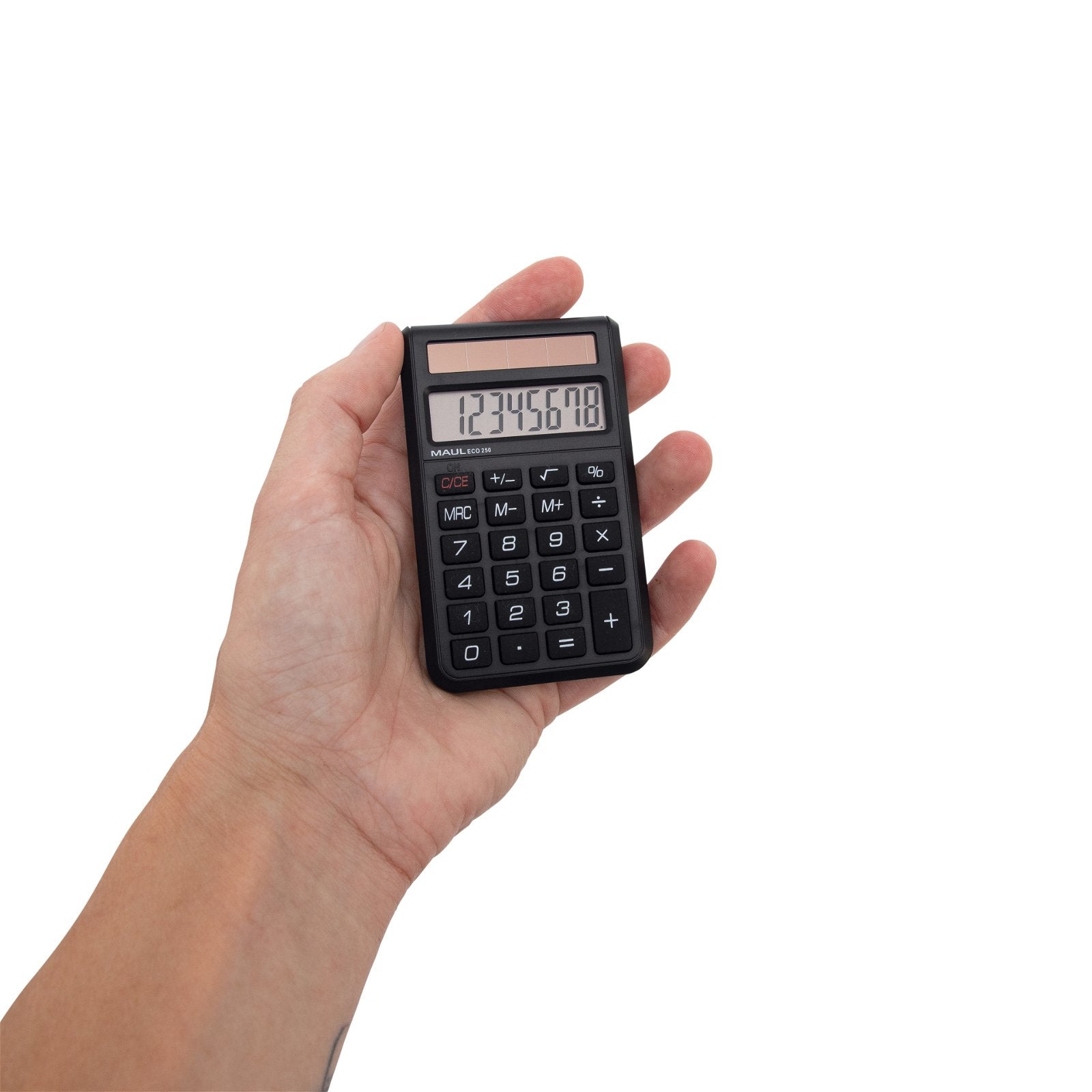 Maul Taschenrechner ECO 250 – 8-stellig – Solar – Schwarz