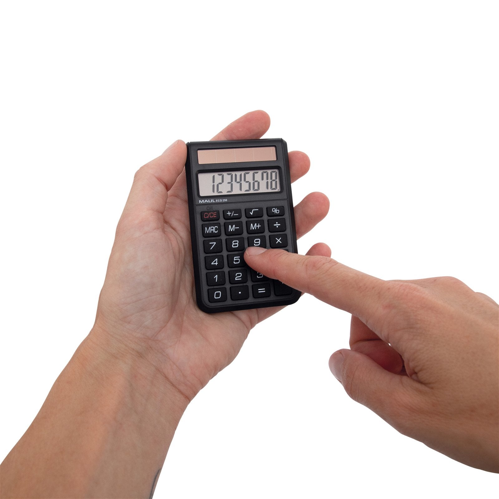 Maul Taschenrechner ECO 250 – 8-stellig – Solar – Schwarz