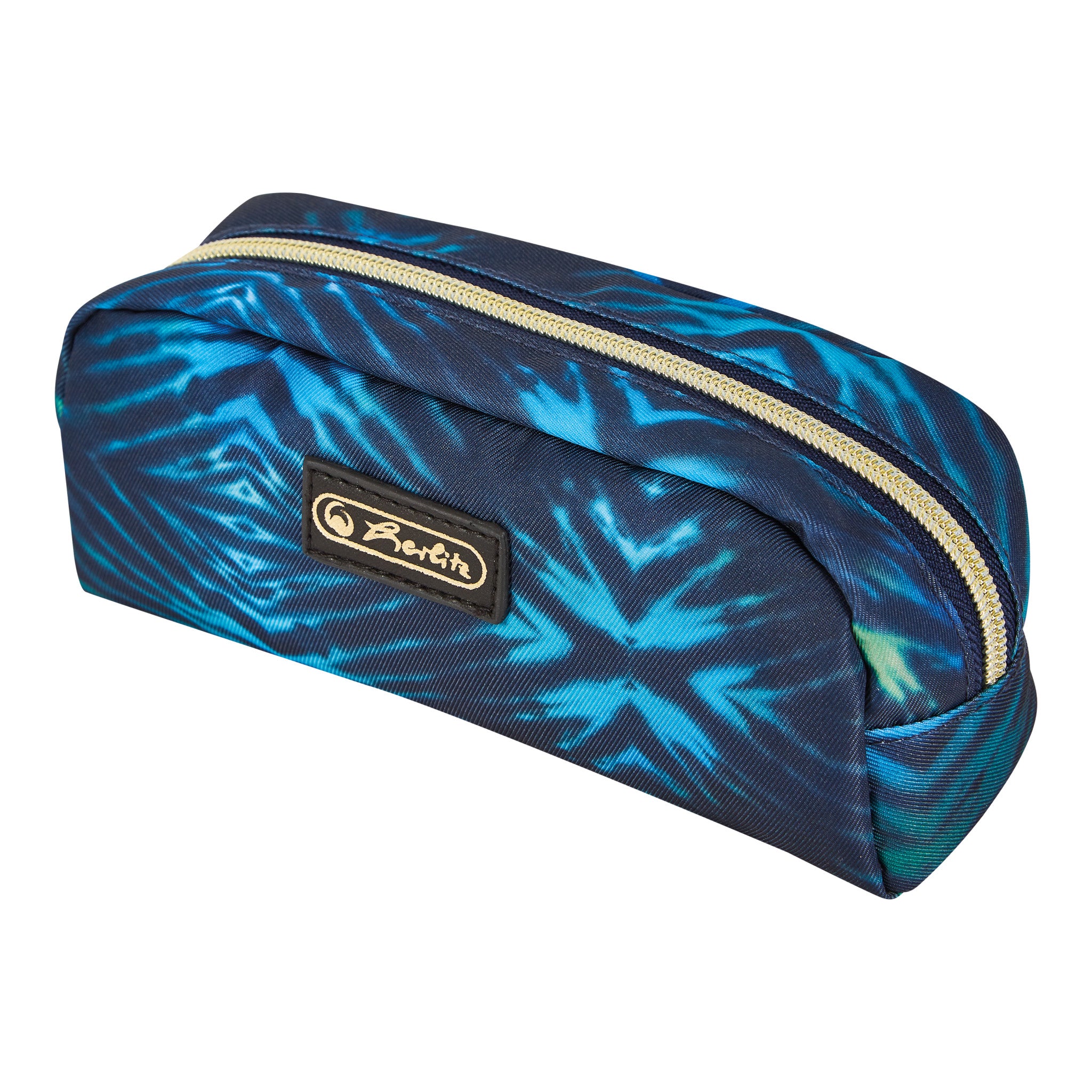 Herlitz New Batik Fearless – Schlamperetui, Dunkelblau, Polyester, 19,5 × 9,5 × 6 cm