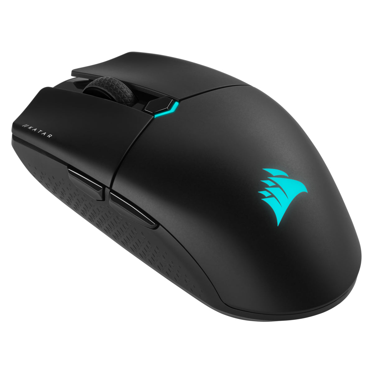 Corsair KATAR ELITE Wireless Gaming-Maus – kabellos, 6 Tasten, für Rechtshänder, integrierter Speicher, schwarz