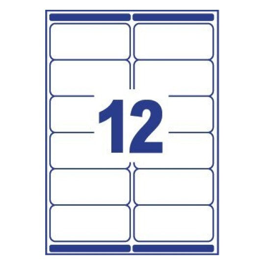 Avery L7177-100 – Etiketten A4 99 × 42 mm – Papier, weiss – permanent haftend – Laser – 12 pro Blatt, 100 Blätter