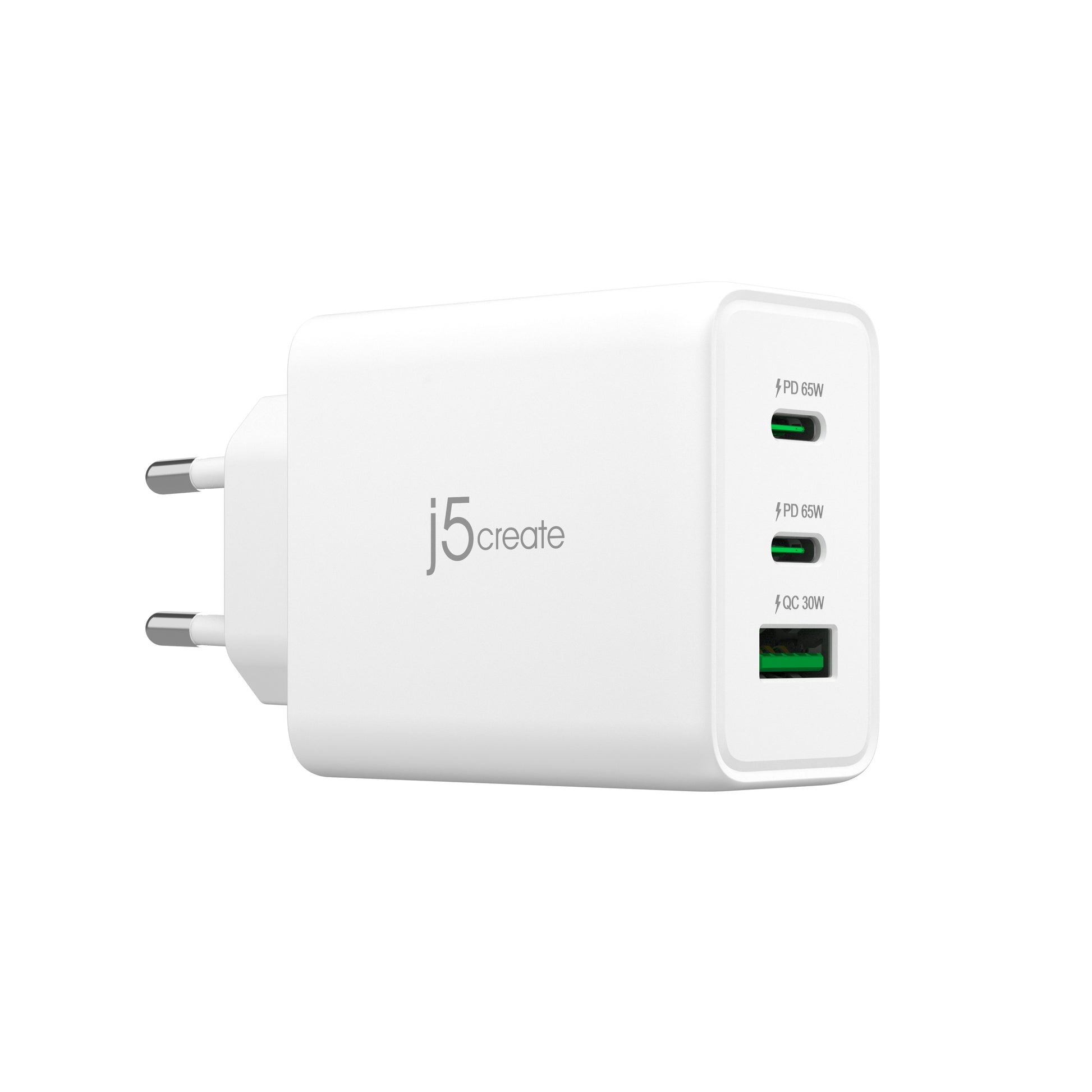 j5create Ladegerät (EU) – 65 W, 3× USB-C, GaN