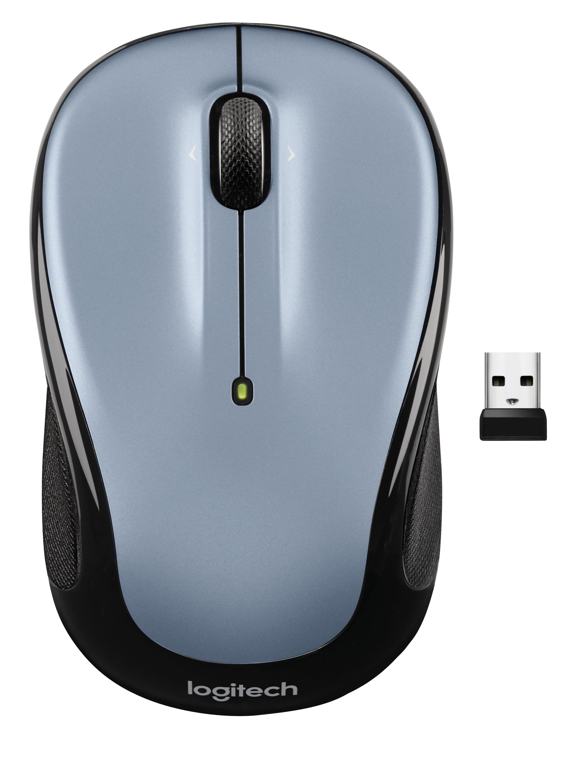 Logitech M325s – Maus – Kabellos (2,4 GHz), 1000 DPI, beidhändig, Schwarz/Grau