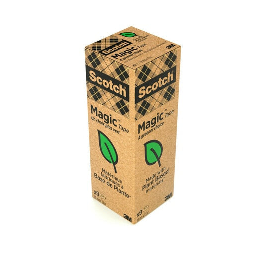 Scotch Klebeband Magic 900 – permanent, matt, Zelluloseazetat, 19 mm × 33 m, transparent, 9 Rollen