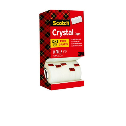 Scotch Klebeband Crystal – 19 mm × 33 m, 14 Rollen