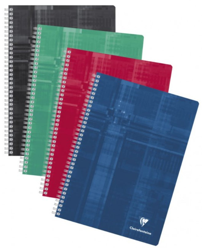 Clairefontaine Notizheft – A4 – Seyès – 74 Blatt – 90 g/m² – Hardcover, mehrfarbig, 4 Stück