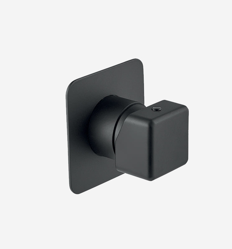 Webert ONE-X Einhebelmischer Unterputz-Brausebatterie – Anschlussmass 1/2, Breite 80 mm, Metall, Schwarz, Wandmontiert