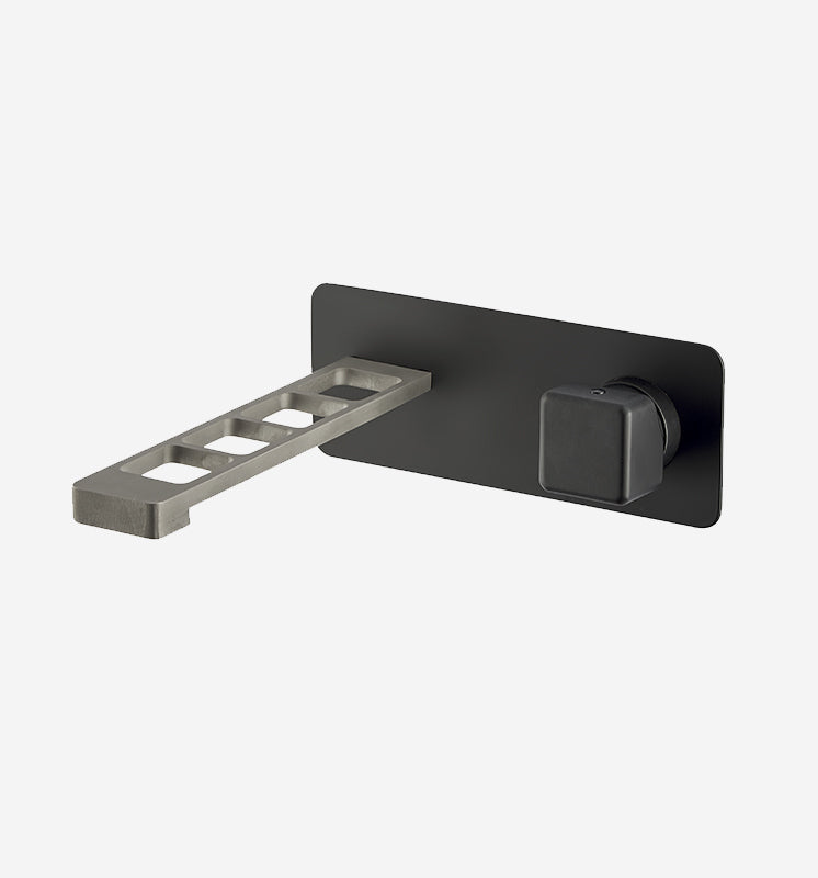 Webert ONE-X Einhebelmischer – 200 × 80 mm, Anschlussmass 1/2, Stahl, Schwarz, 8 Stk., für Waschbecken