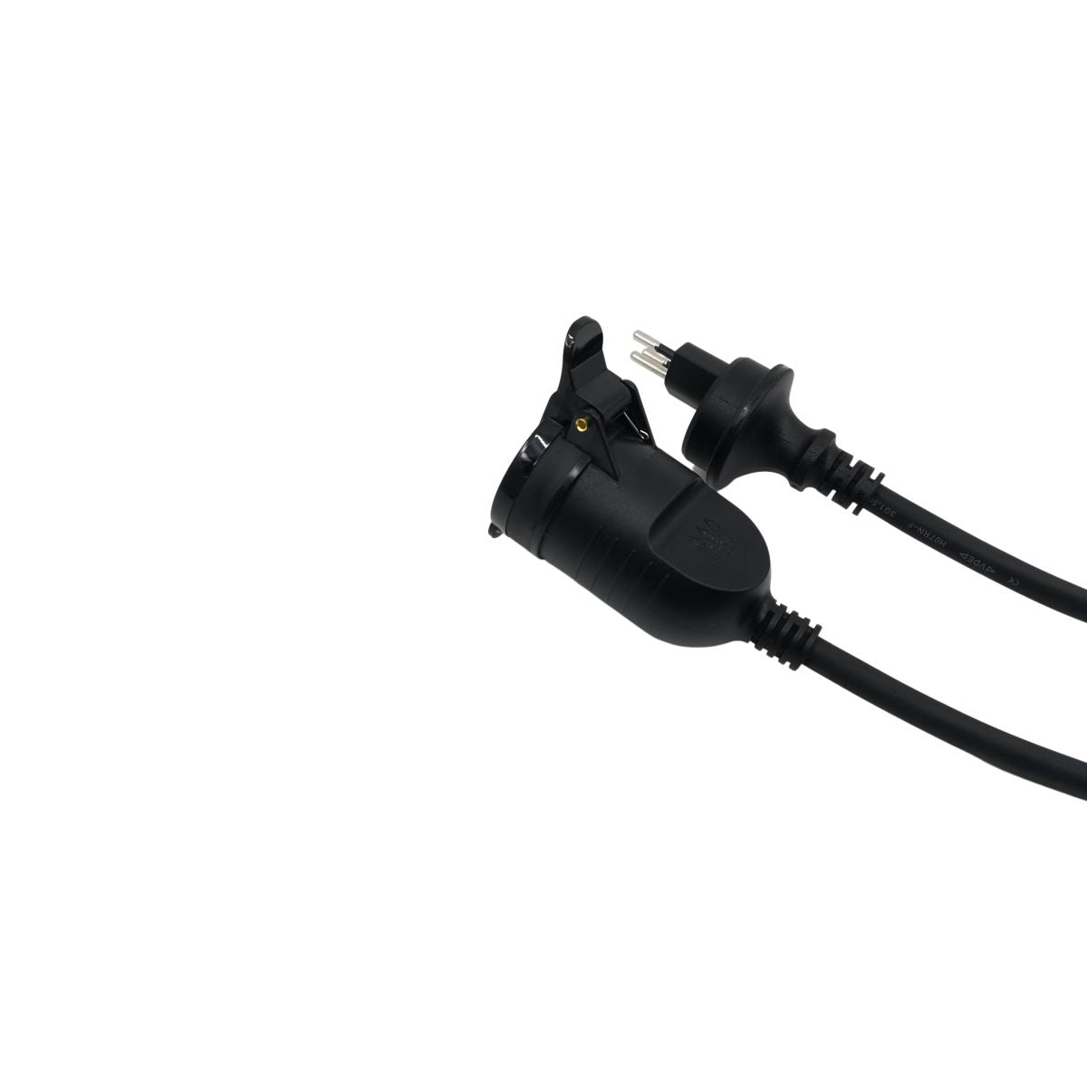 Elbro Verlängerungskabel – T13–T13, 10 m, IP55, Aussen, 3×1 mm², Schwarz