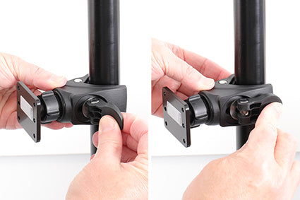 Brodit 216254 – VESA-Adapterplatte – VESA 50×42 mm – drehbar, neigbar – Schwarz