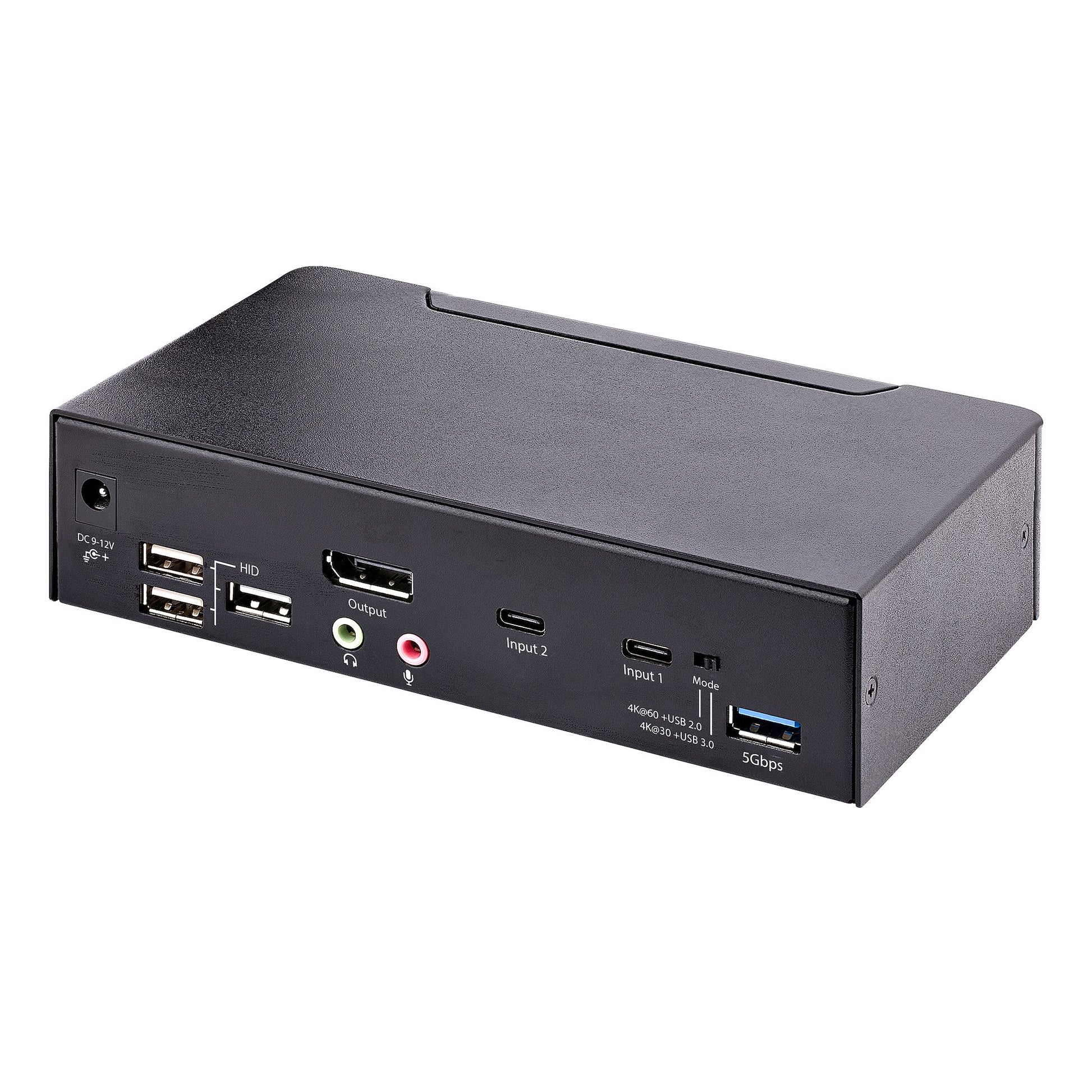 StarTech.com 2-Port DP/USB-C KVM-Switch – 4K/60 Hz, USB 3.0 Hub, Audio
