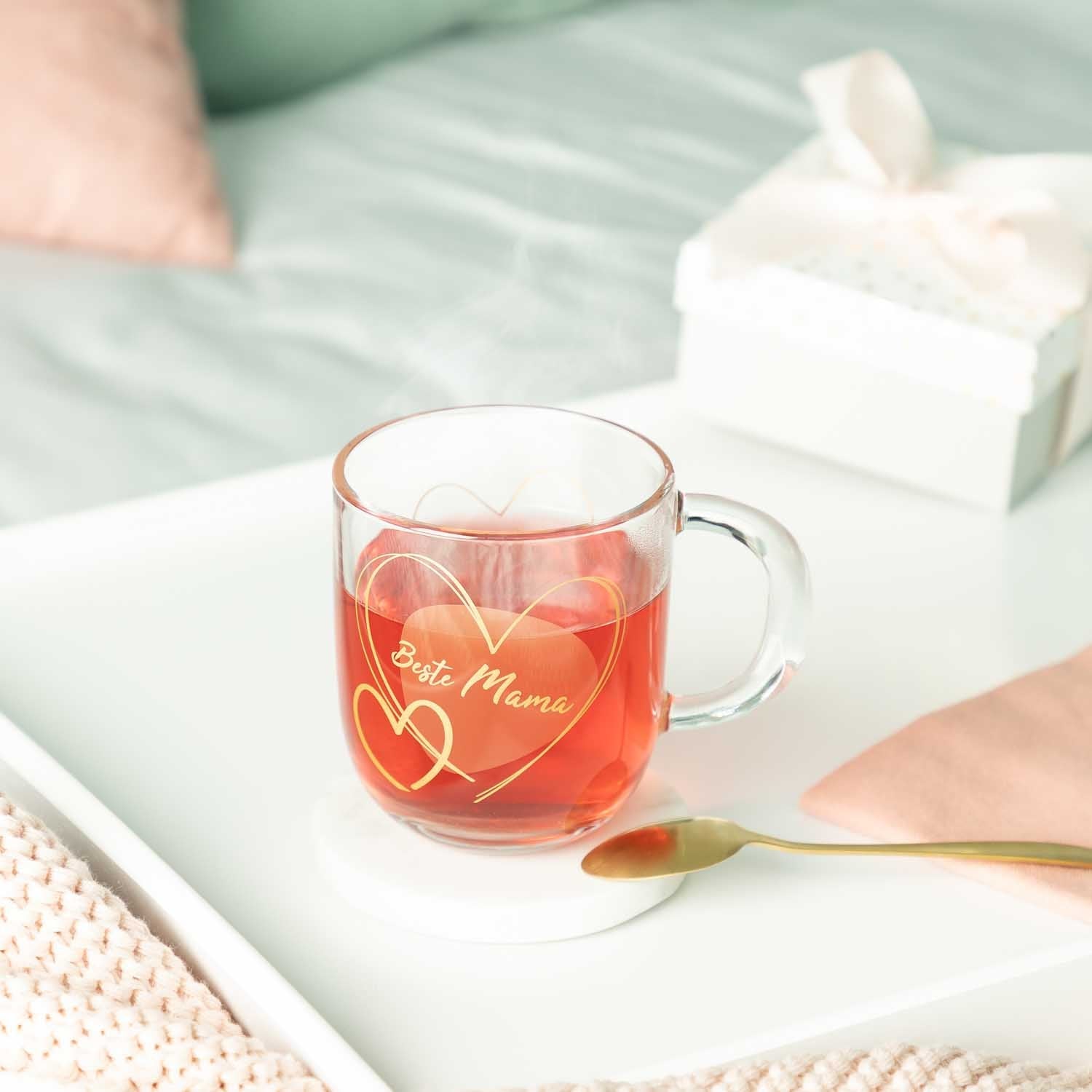 LEONARDO Tasse Emozione – 400 ml, Ø 8,7 cm, H 15,0 cm, Kalk-Natron-Glas, Transparent, mikrowellengeeignet