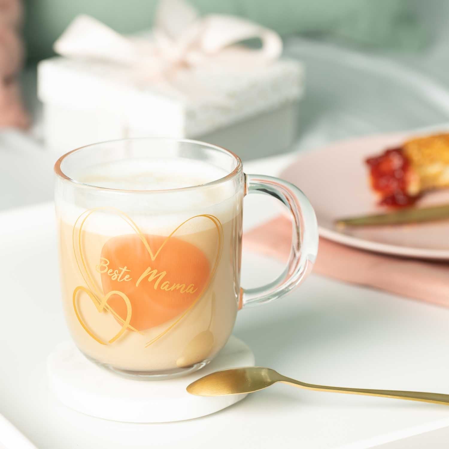 LEONARDO Tasse Emozione – 400 ml, Ø 8,7 cm, H 15,0 cm, Kalk-Natron-Glas, Transparent, mikrowellengeeignet