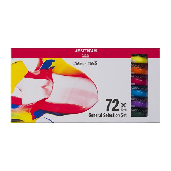 Royal Talens Amsterdam – Acryl Standard – Acrylfarbe – Set – 72 Farben, 72 × 20 ml
