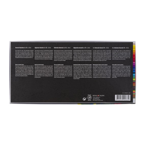 Royal Talens Amsterdam – Acryl Standard – Acrylfarbe – Set – 72 Farben, 72 × 20 ml