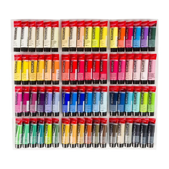 Royal Talens Amsterdam – Acryl Standard – Acrylfarbe – Set – 72 Farben, 72 × 20 ml