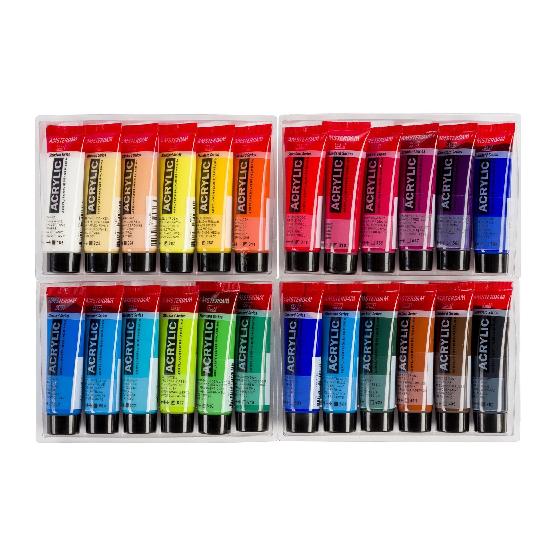 Royal Talens Amsterdam – Acryl Standard – Acrylset – 24 Farben, 24 × 20 ml