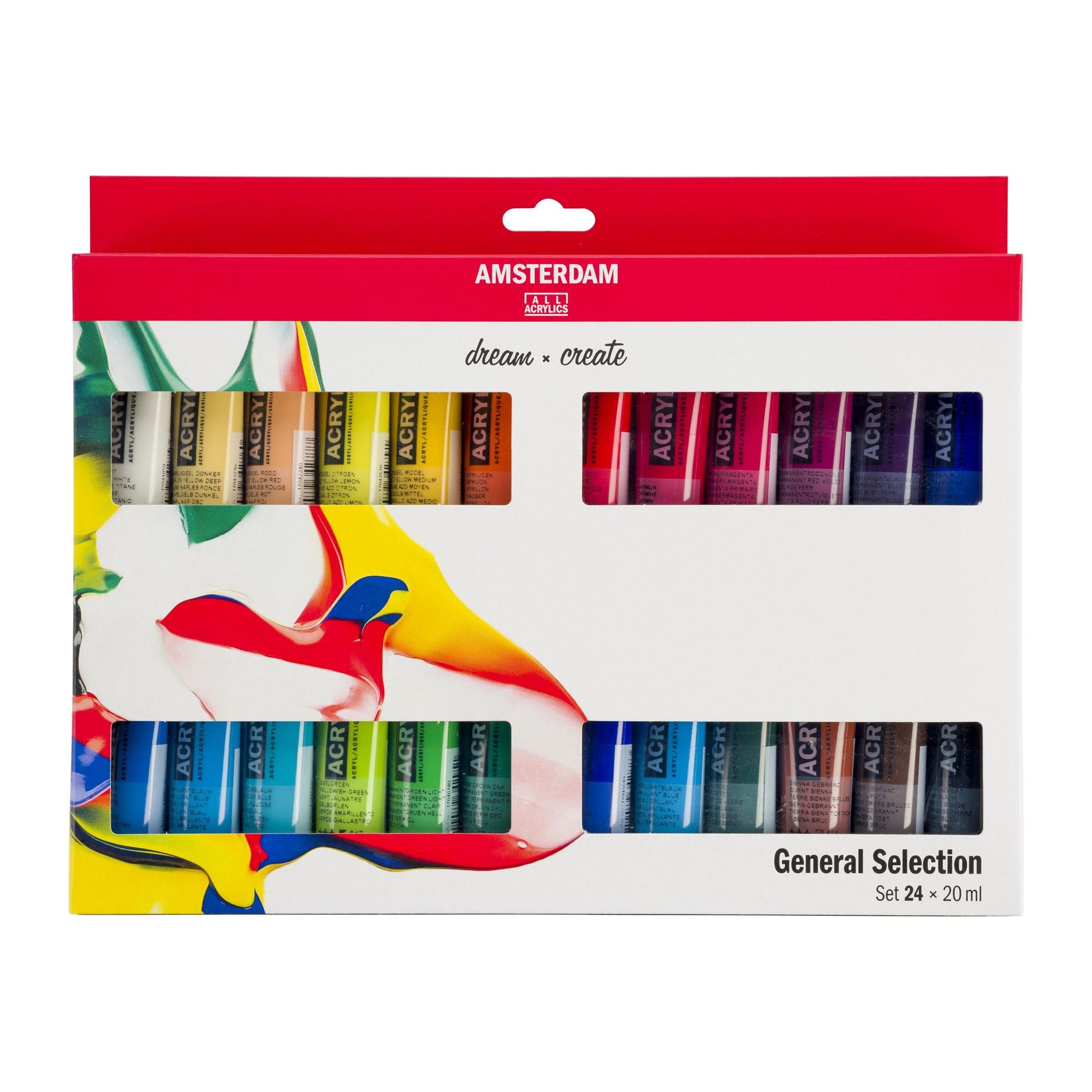 Royal Talens Amsterdam – Acryl Standard – Acrylset – 24 Farben, 24 × 20 ml