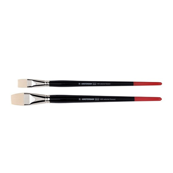 Royal Talens AMSTERDAM – Serie 600 – Pinsel-Set – Flachpinsel, Synthetisch, Sortierte Grössen, 2er-Set