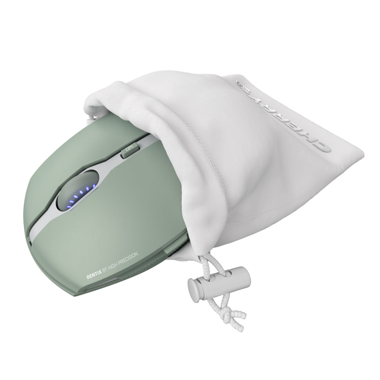 CHERRY Gentix BT – Gaming-Maus – Kabellos (Bluetooth), 2000 DPI, beidhändig, Grün