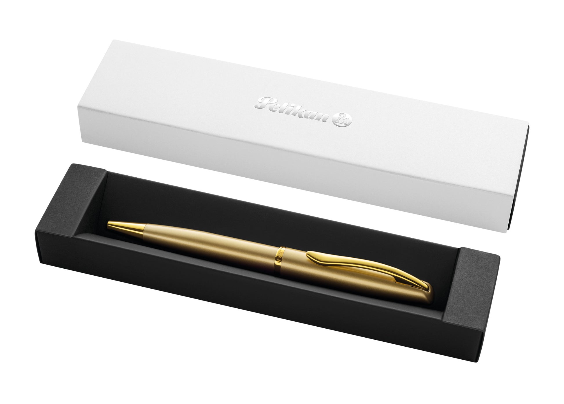 Pelikan Jazz Noble Elegance Kugelschreiber – Blau, Medium, Druck, Metall, Gold, dokumentenecht, 1er Pack