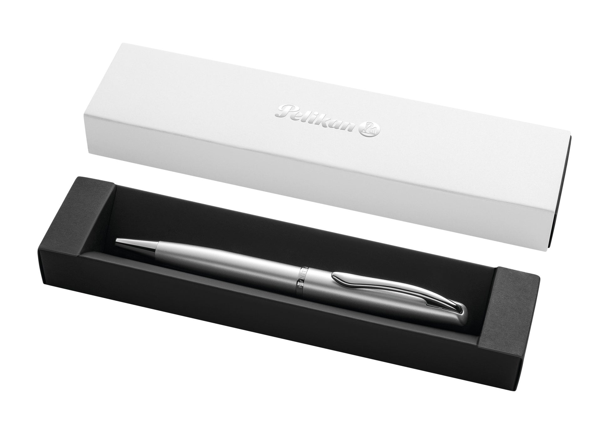 Pelikan Jazz Noble Elegance Kugelschreiber – Blau, Druck, Metall, Silber, dokumentenecht, nachfüllbar
