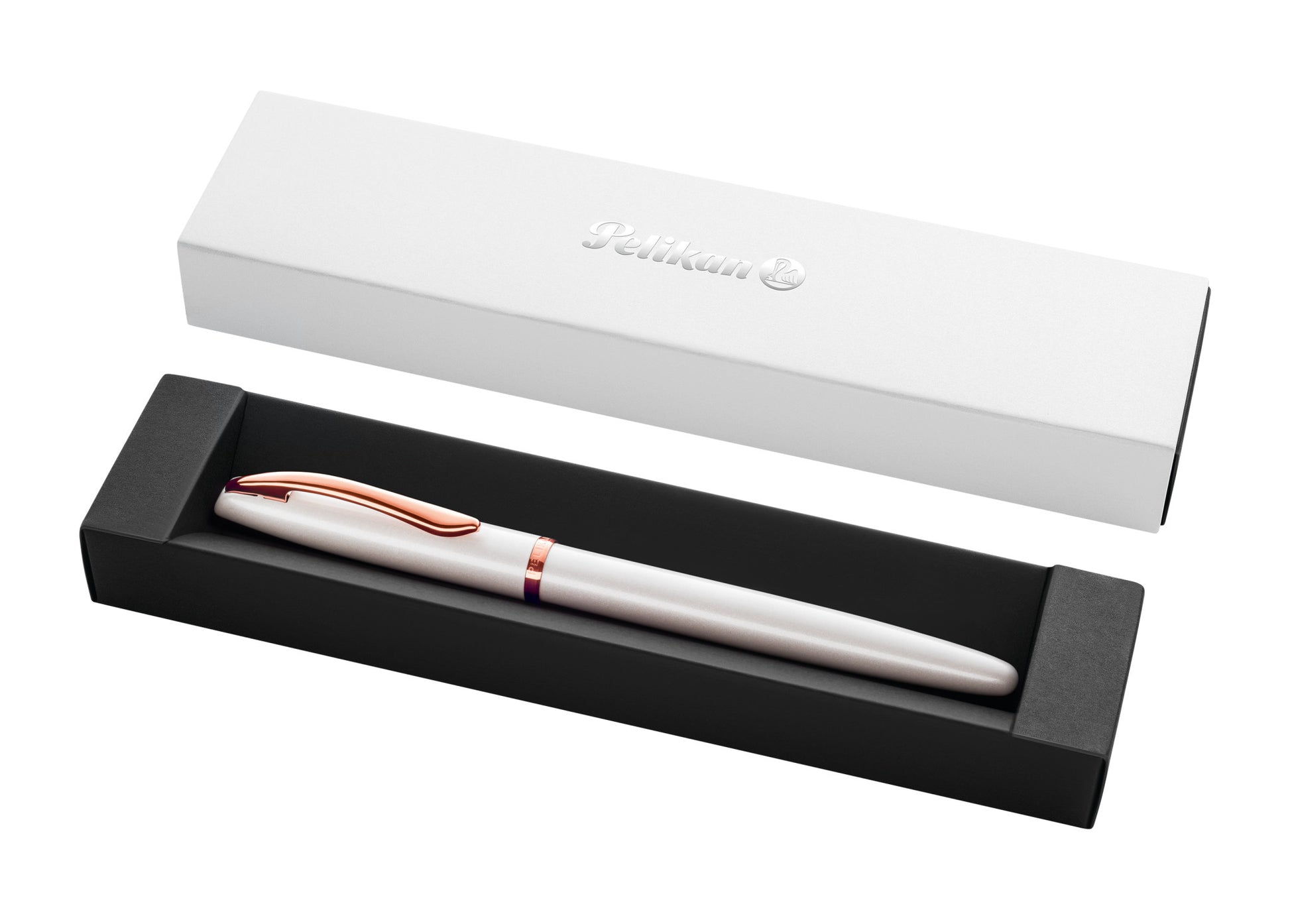 Pelikan Jazz Noble Elegance Pearl – Füllfederhalter – M – Gold/Weiss – Edelstahl – Geschenkbox