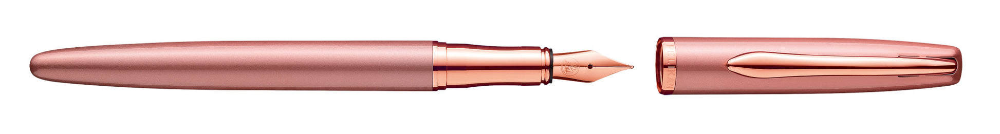Pelikan Jazz Noble Elegance Schreibgeräte-Set – Kugelschreiber + Füllfederhalter – Mittel – Blau – Rosé
