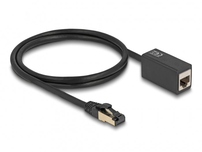 DeLOCK Patchkabel – Cat8.1, S/FTP, 1 m, Schwarz, LSZH, RJ-45