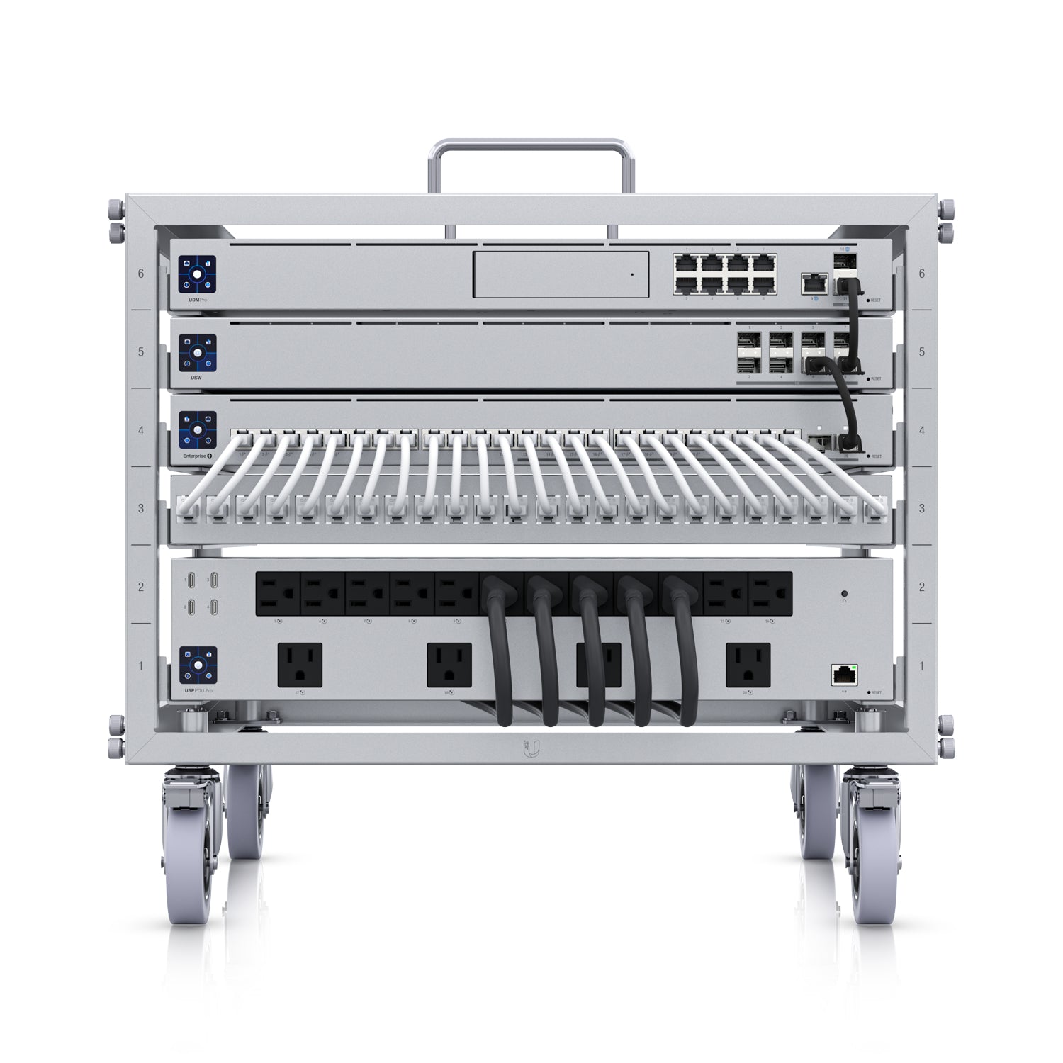Ubiquiti Rack-Sockel – 6U – 519 × 460 × 485 mm – 35 kg – stahlfarben