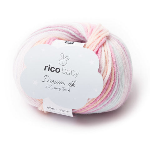 Rico Design Baby Dream DK Luxury Touch Garn Rosa – 50 g, 115 m, Nadel 4 mm, 50% Polyamid/50% Polyacryl, 1 Stk.