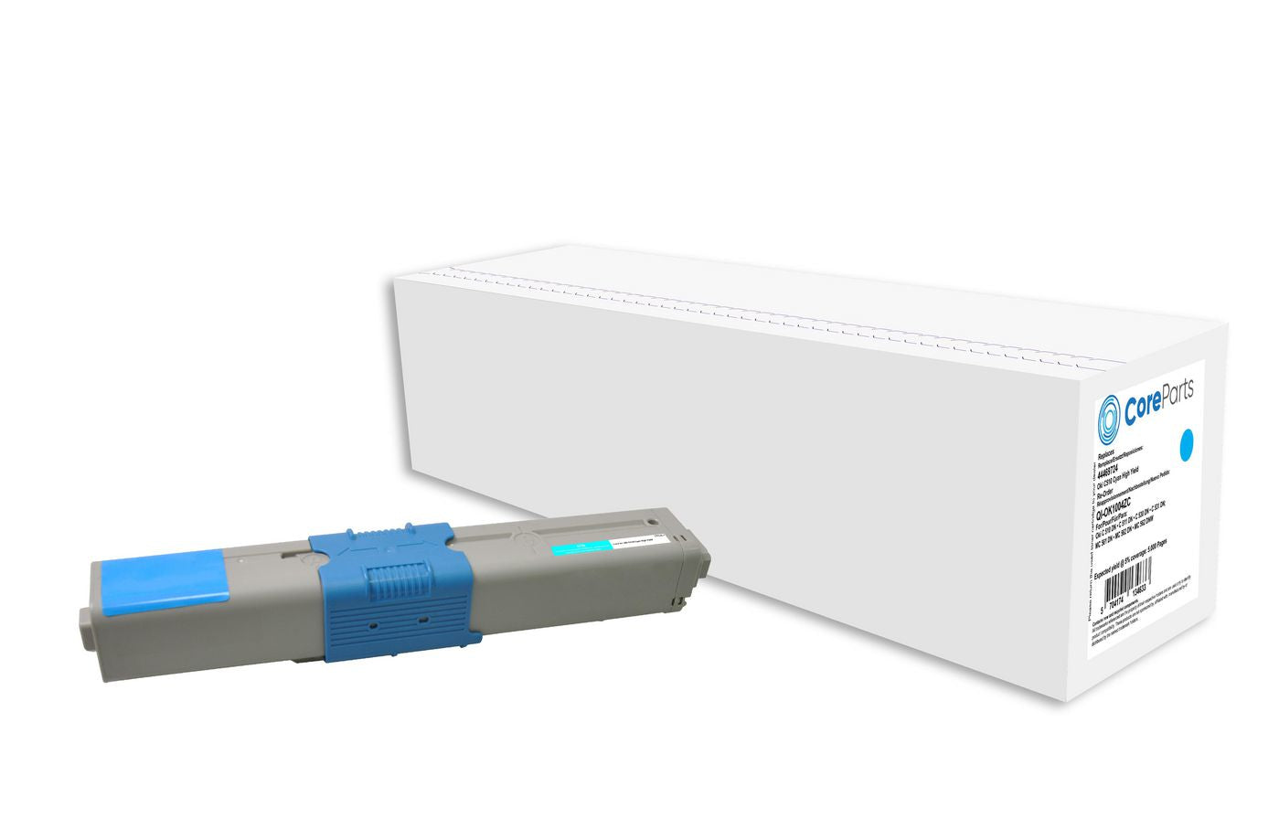 CoreParts 44469724 Cyan Toner – Kompatibel XL – 5'000 Seiten – für OKI C 510 DN/C 511 DN/C 530 DN und andere