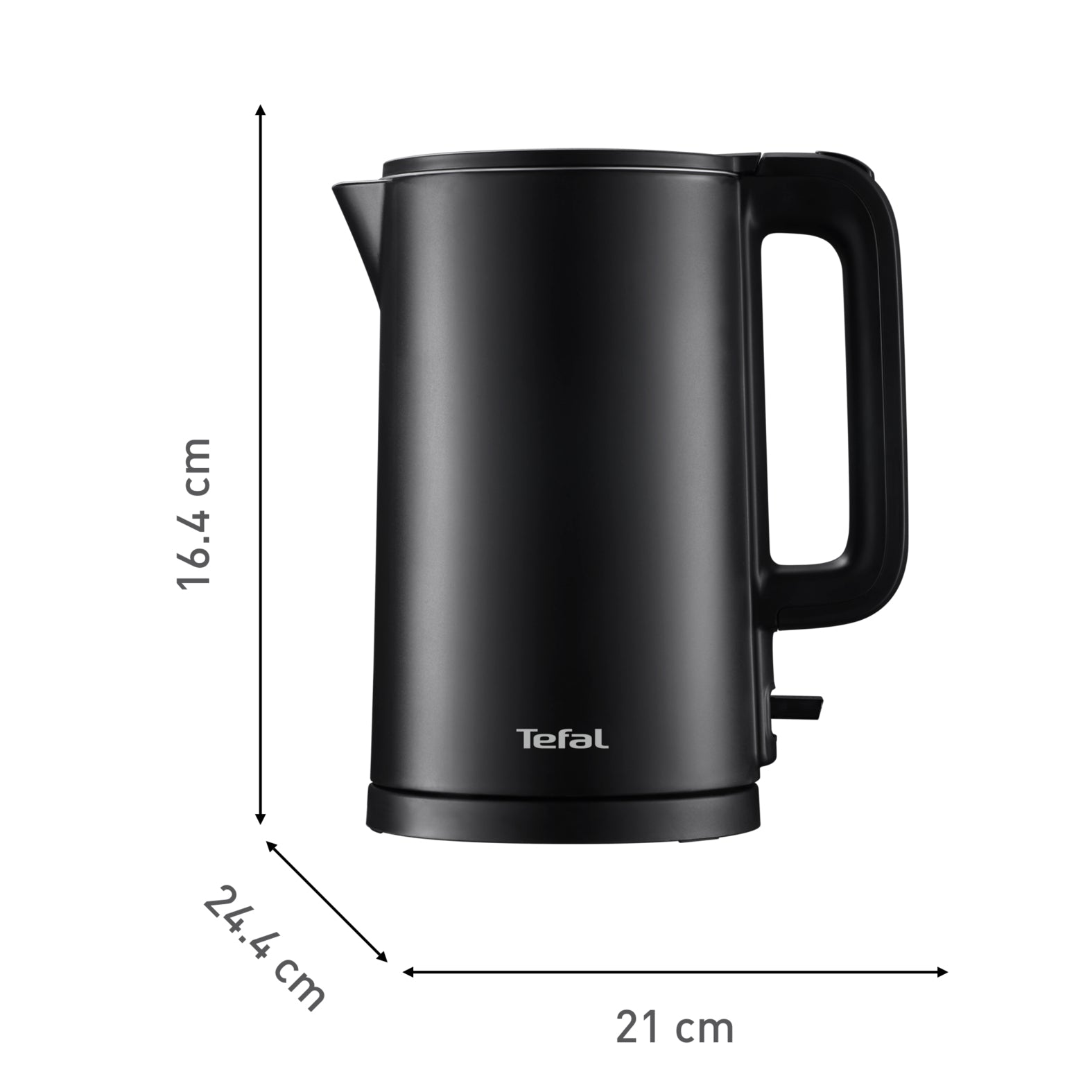 Tefal Wasserkocher Thermo Protect KO1408 – 1,5 l, Kunststoff, Warmhalten, 1500 W, Schwarz, 360°-Sockel