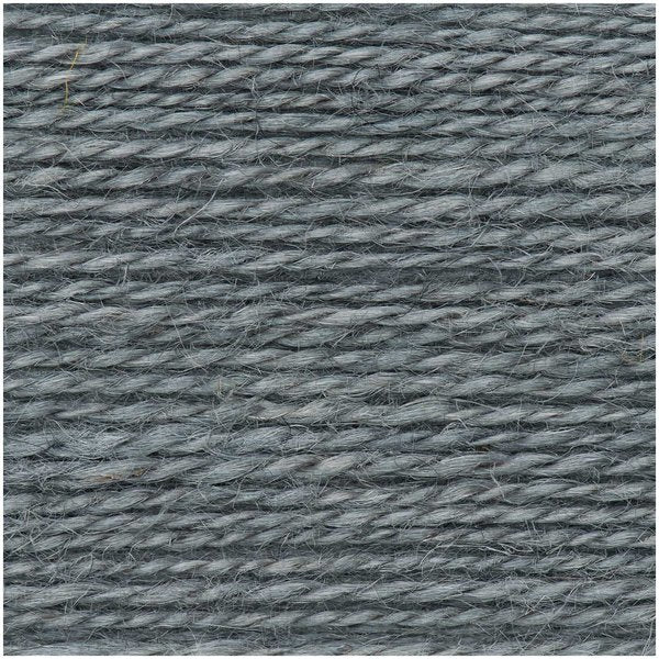 Rico Design Creative Natur Garn Blaugrau – 50 g, 100 m, Nadel 3,5 mm, 100% Hanf