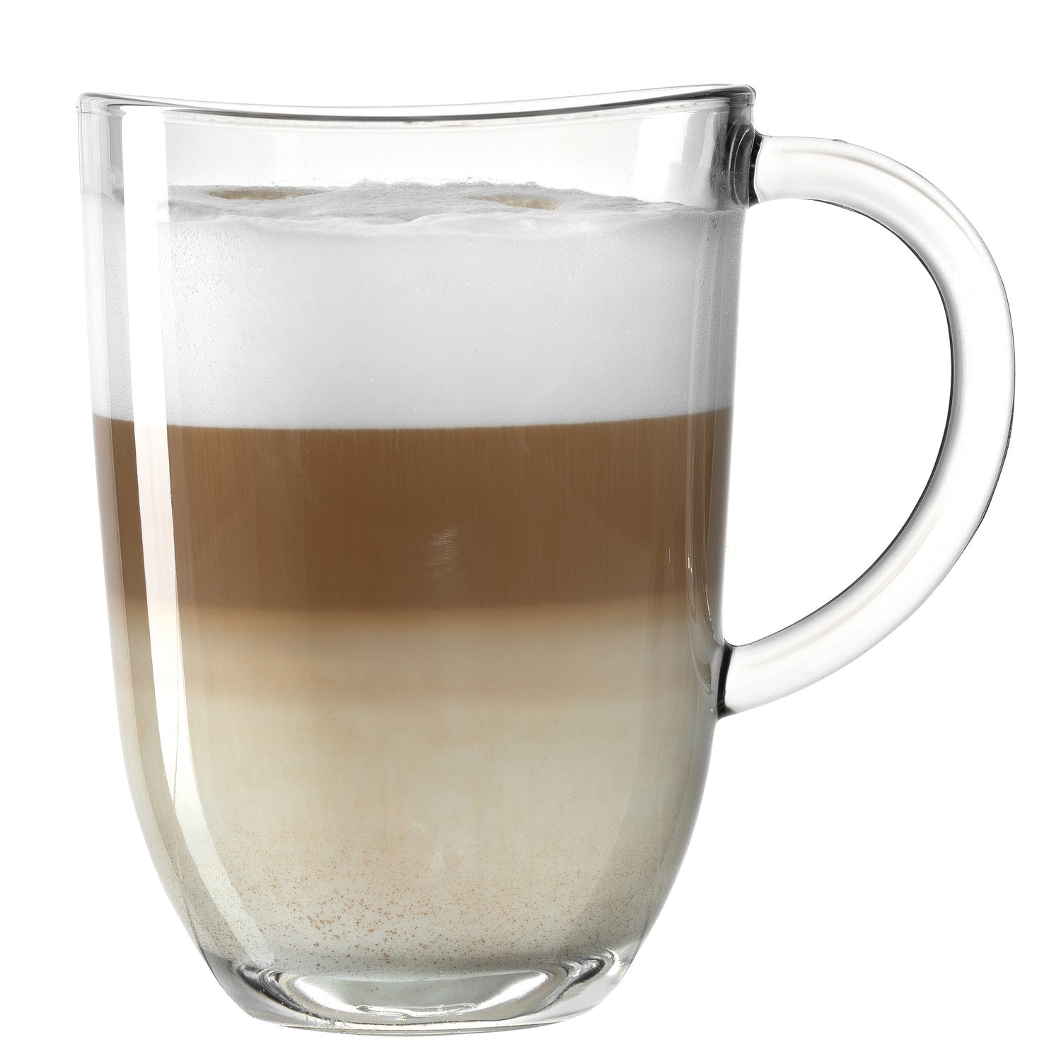 LEONARDO Latte Macchiato Tasse Napoli – 4er Set, 380 ml, Ø 8,2 cm, Kalk-Natron-Glas, spülmaschinenfest