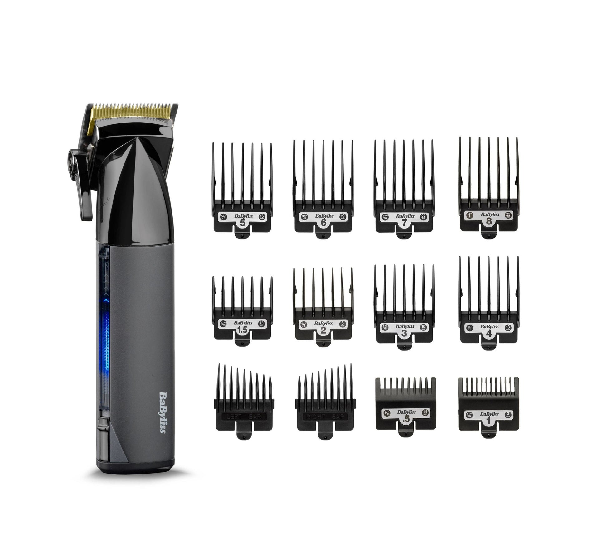 BaByliss Haarschneider E991E – kabellos, 180 Min Akku, Titanmesser, 10 Aufsätze – schwarz, chrom