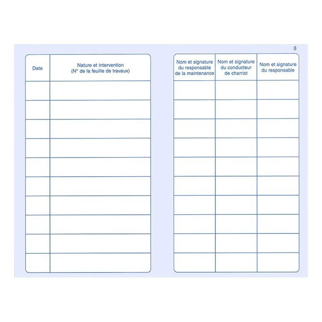 ELVE Register 'Wartungsheft für Hebezeuge' – 130 × 210 mm – 32 Seiten, Softcover, liniert
